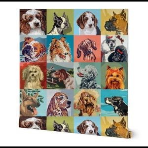 New, pre-pasted, fully removable wallpaper: Dogs